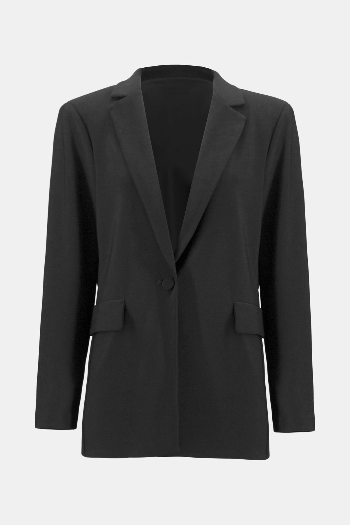 231064 Blazer dritto in maglia effetto seta