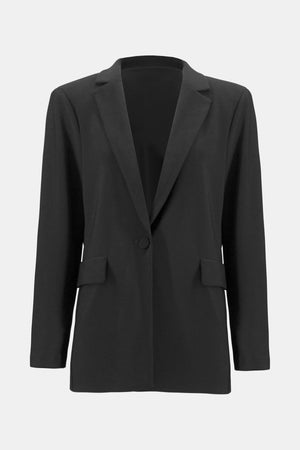231064 Straight silk-effect knit blazer